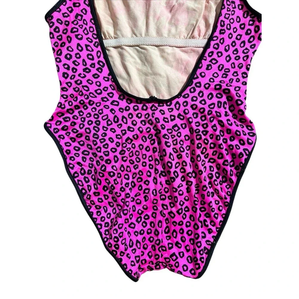 Cole of California Pink Cheetah Print Bathingsuit HTF Sz 12